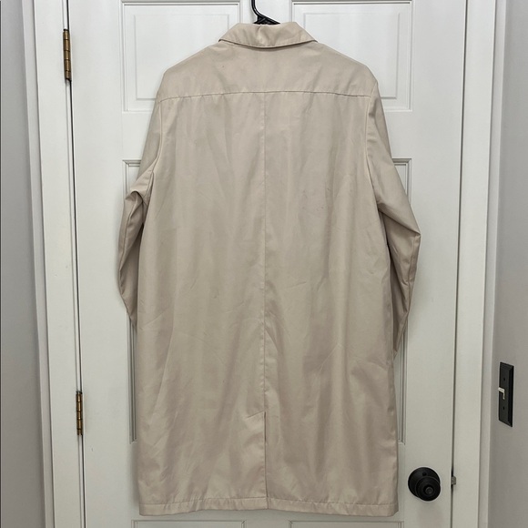 Vintage Eddie Bauer Women's Cream Trench Coat Jacket - Size Large - Picture 9 of 16
